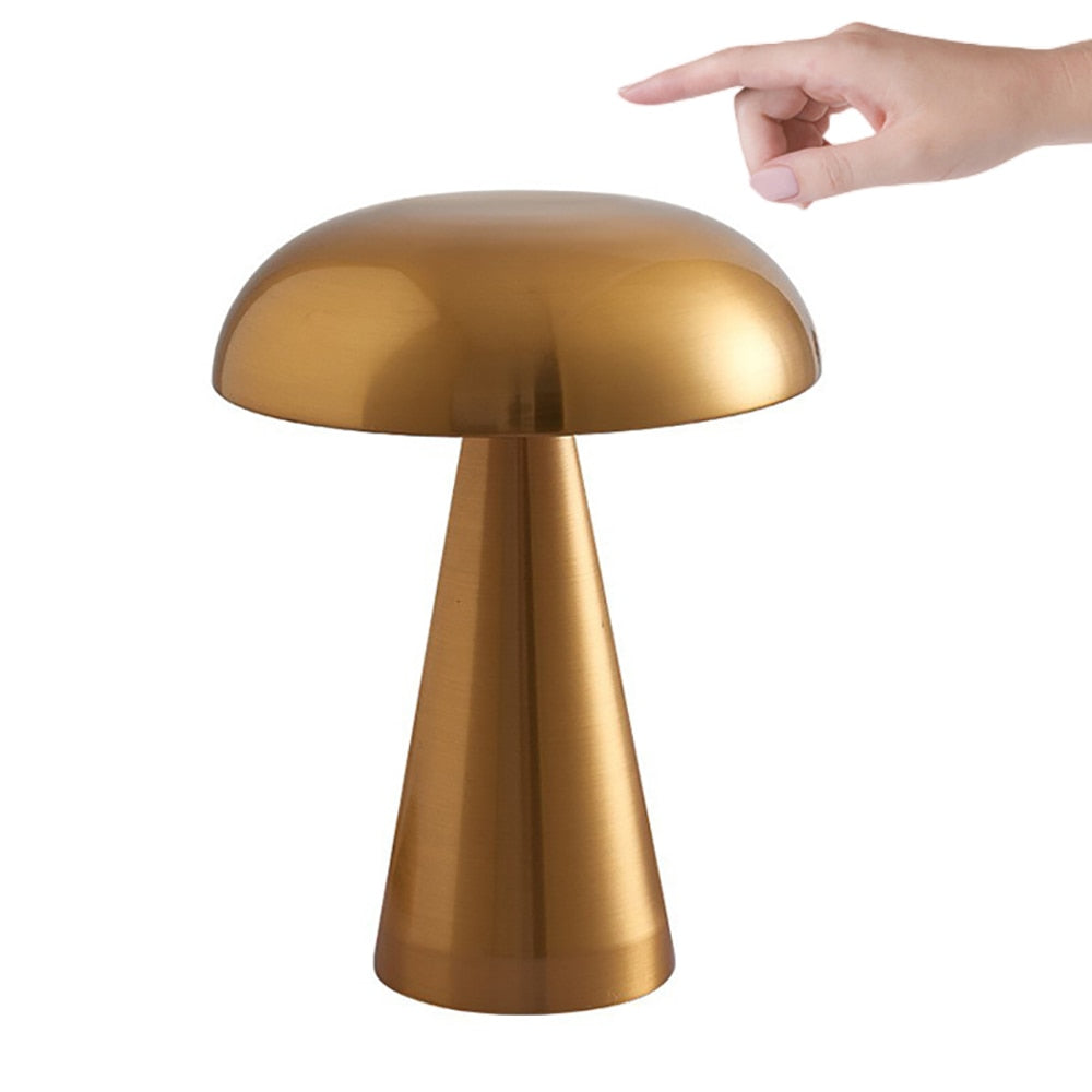 Hooux Rechargeable Desktop Decorative Table Lamp Outdoor Light Luxury Simple Touch Dimming Lamp Bedroom Creative Atmosphere Night Ligh