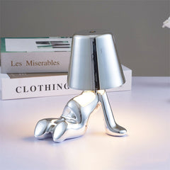 Hooux Touch LED Night Light Nordic Style Thinker 5V USB Desk Lamp For Bedroom Bedside Bar Creative Lighting Gift Table Decorative Lamp