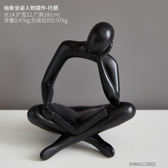 Hooux Reader Statue Figurines Home Decor White Model Home Decoration Gift Accessories Bookshelf Decoration Office Home Decoration Crafts