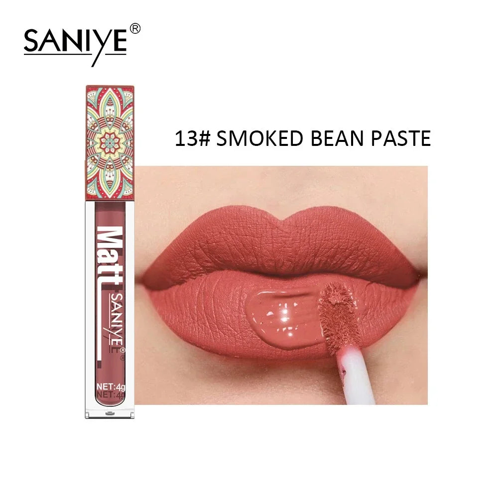 Hooux Nude Lip Gloss Waterproof Liquid Matte Lipstick Long Lasting 4g Quick Dry Red Lip Gloss Cosmetics Sexy Matte Velvet Lipstick