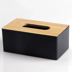 Hooux Wooden Tissue Box Thickened Box Office Household Paper Storage Box Elegant Car Tissue Holder Towel Dispenser Desktop Decoration
