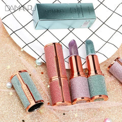 Hooux Diamond Lipstick Temperature Changing Color Shiny Moisturizing Lasting Waterproof Glitter Lip Blam Lips Makeup Cosmetic 1PCS