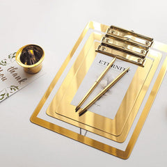 Hooux Elegance Stylish Golden Clip Boards