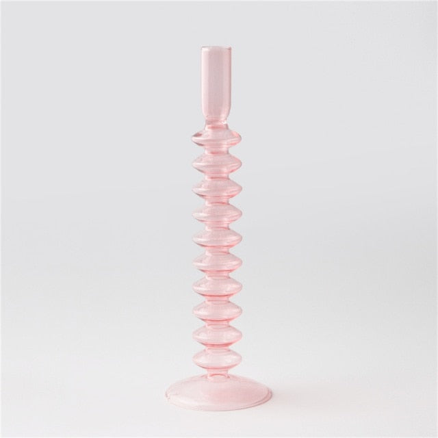 Hooux Danish Pastel Colorful Layered Candle Stick
