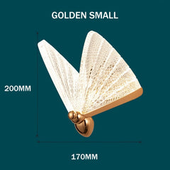 Hooux LED Butterfly Wall Lamp Nordic Indoor Lighting Modern Light Bedside Bedroom Christmas Home Decoration Wall Lamps